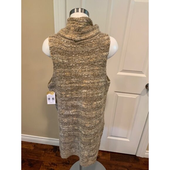 Free People Tan Boiled Wool Sleeveless Turtleneck Dress , Size S - Picture 6 of 7